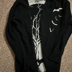 Too Fast Black and White Knit Cardigan